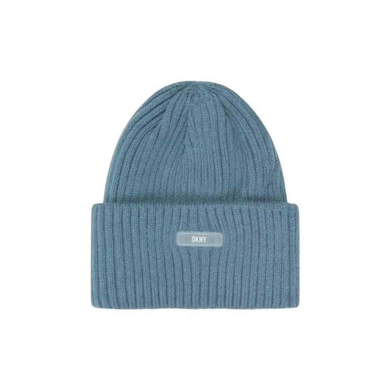 DKNY Logo-Patch Knitted Beanie-1