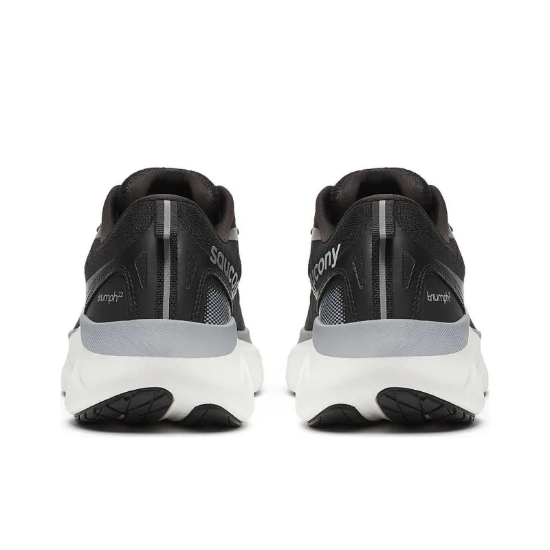 Saucony TRIUMPH 22 Anti Slip Wear Resistant Low Top Casual Running Shoes Women's Black White-4