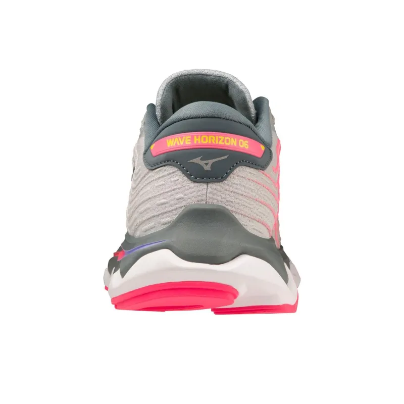 Mizuno Wave Horizon 6 Anti-Slip Wear-Resistant Low-Top Casual Running Shoes Women's Gray White Pink Purple-5