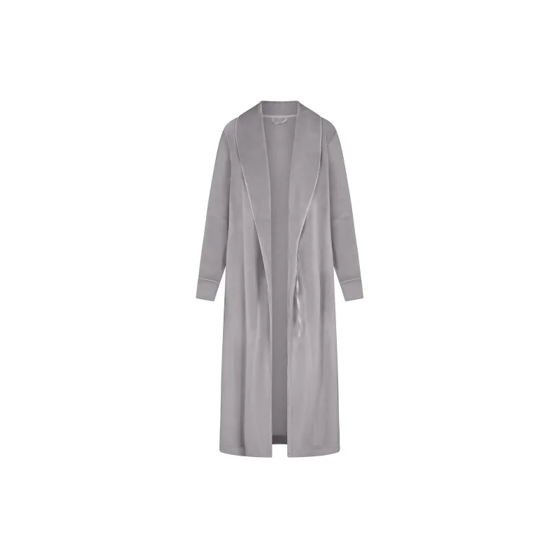 SKIMS Fake Day Collection FW24 VELOUR LONG ROBE Pajama Robe Women's MIRROR/Reflective Color-1
