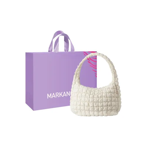 MARKANGARO Fabric Tote Large Size Women's White/Black