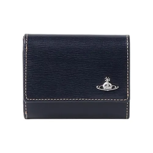 Vivienne Westwood Cow Leather Wallet Men's Marine Blue