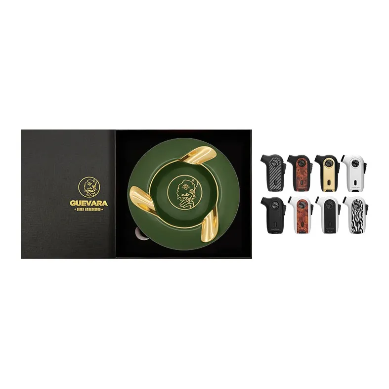 GUEVARA Three Slot Cigar And Cigarette Ceramic Ashtray, Suitable For Home And Office, Easy To Clean-7