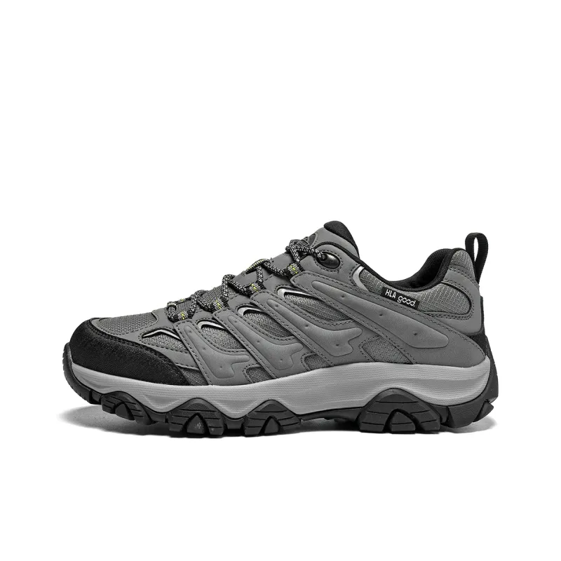 HLA Work Boots Men Low Top Black/Gray/Sand-5