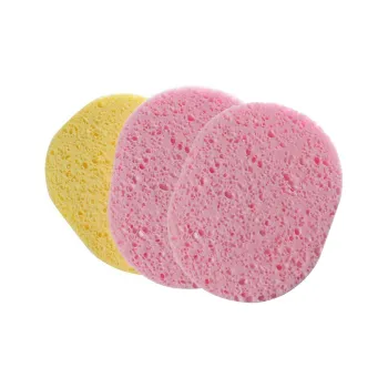 JIANYINGSHU Bamboo Fiber Cleanser Sponge With Thickening, Deep Cleaning Face Makeup Removal Sponge Tool Clean The Tools