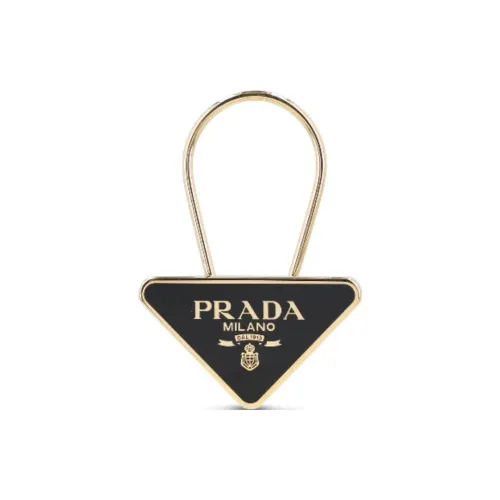 PRADA Triangle logo Keyring
