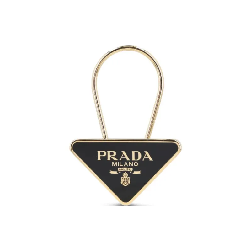 PRADA Triangle logo Keyring-0
