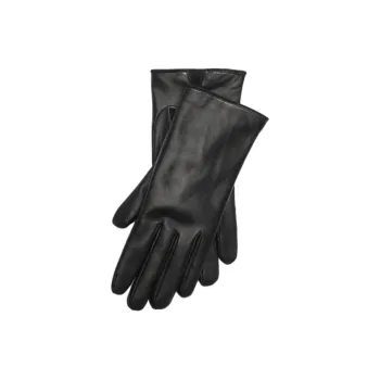 Ralph Lauren Lambskin Cashmere Gloves Women's Black