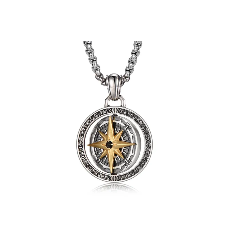 IDEAGEMER S925 Silver Necklaces Men's Silver-0