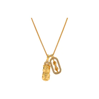 Vegetarian Gold Plated Copper Necklaces Unisex