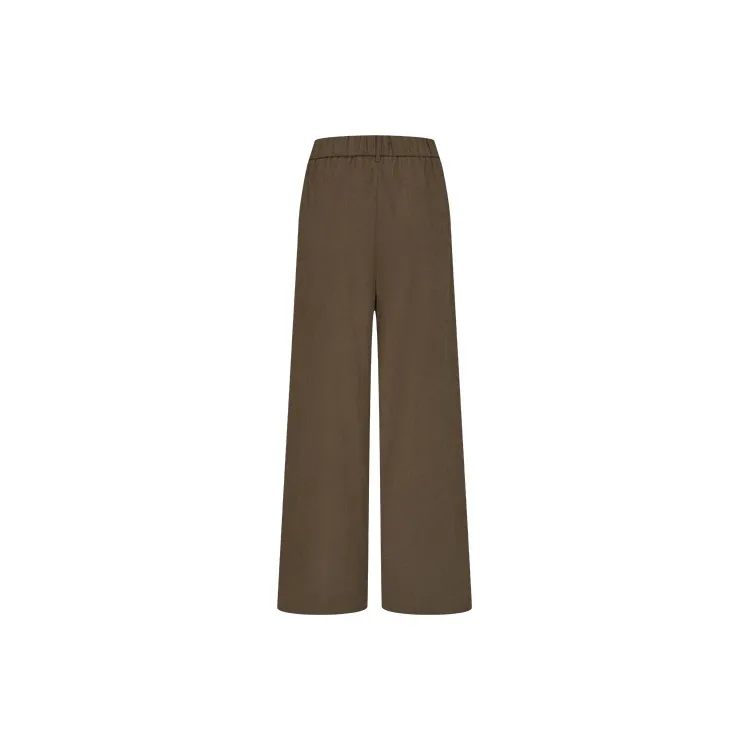 URBAN REVIVO Casual Pants Women's Dark Brown-1