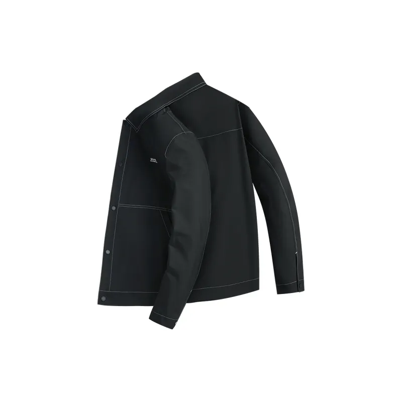 FAIRWHALE Jackets Coats Men's Pure Black-2