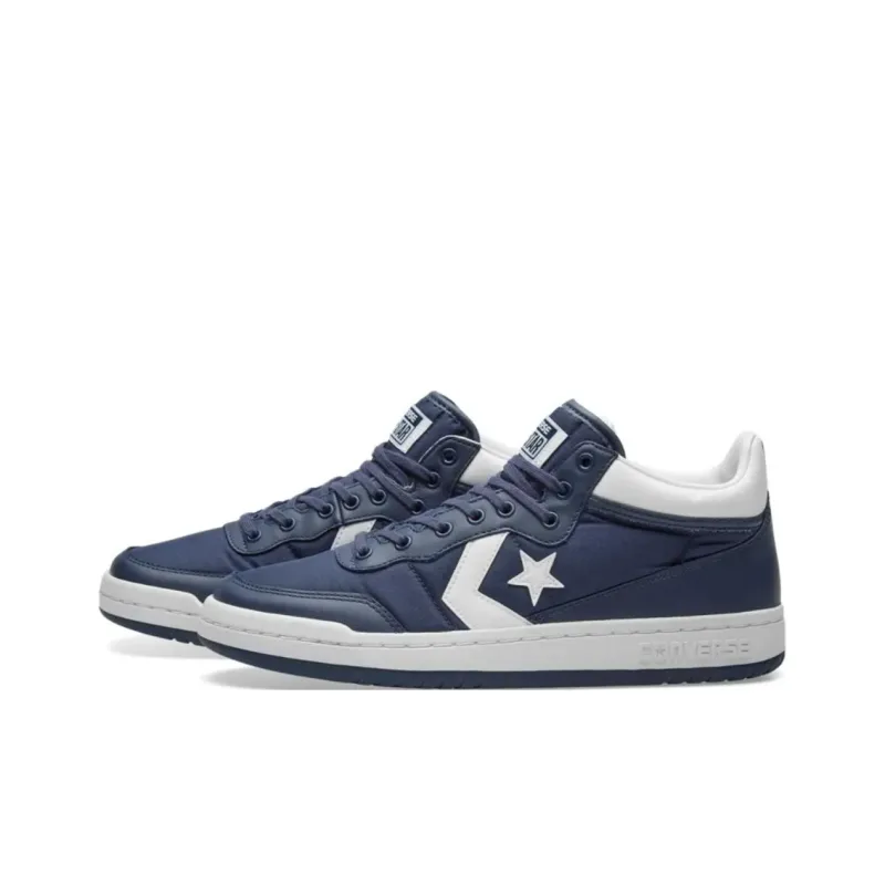 Converse Fastbreak Anti-Slip Wear-Resistant Mid-Top Skateboard Shoes Men's Blue-2