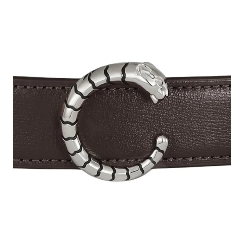 CARTIER Calfskin Leather Belts Women's Brown 2.5CM-2
