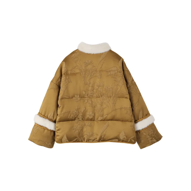 TOUCH Down Jacket Women's Khaki Yellow-1