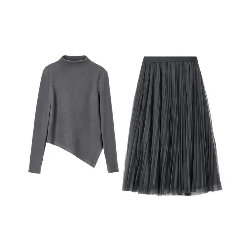 SENTUBILA Casual Suits Women's Gray