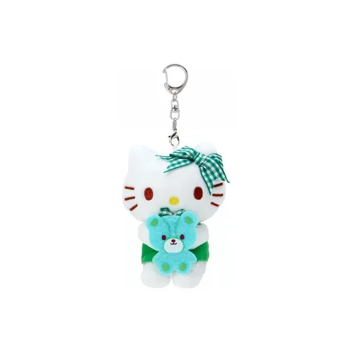 Sanrio Hello Kitty Green Mascot Dolls Plush Pendant 9.5cm Height