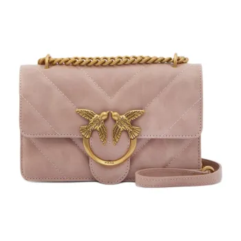 PINKO Cow Leather Shoulder Bag Crossbody Bag Mini Women's Pink