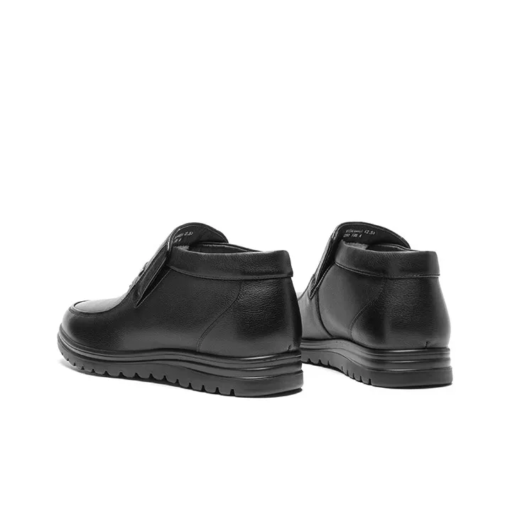 RED DRAGONFLY Casual High Top Leather Shoes Men's Black-4