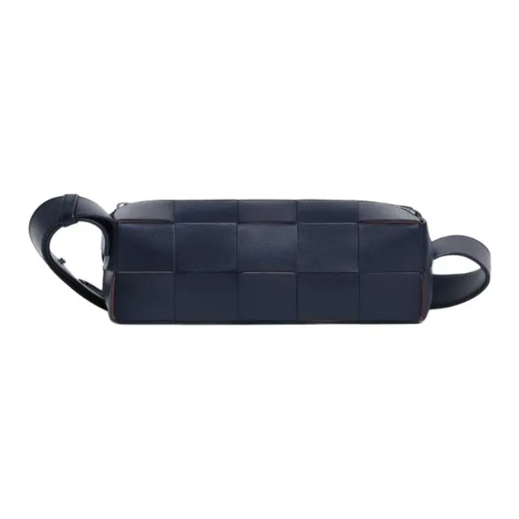 Bottega Veneta Brick Casstte Calfskin Shoulder Bag, Crossbody Bag Trumpets Men's Space/Barolo Color-0