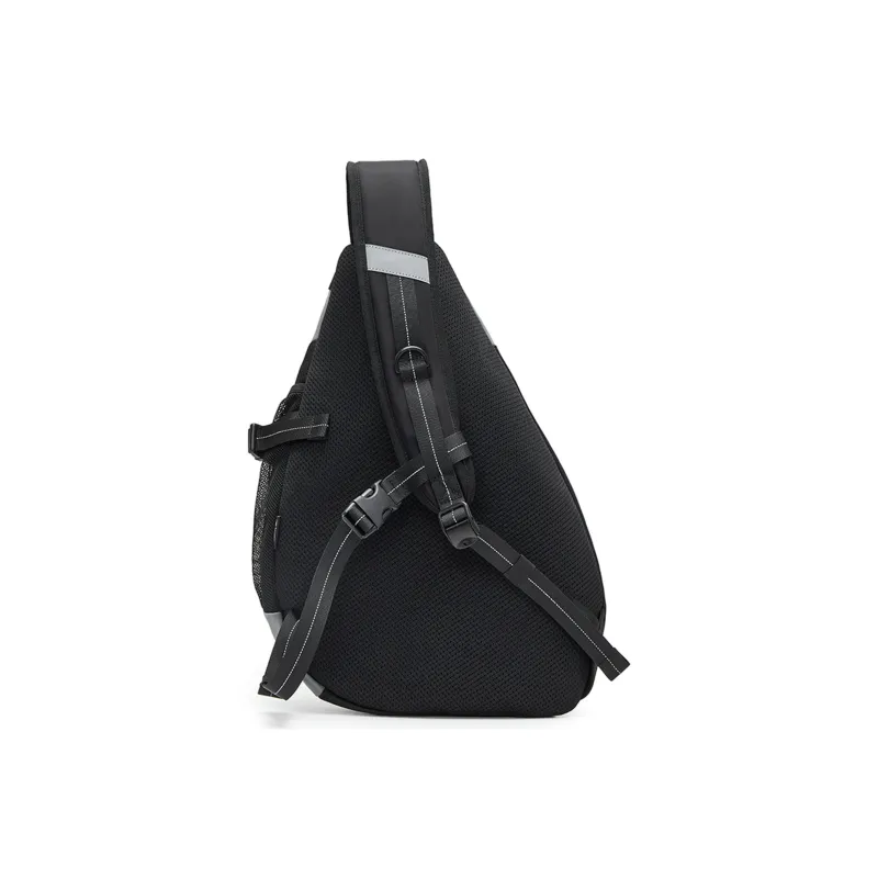 Champion Fabric Sling Bag, Crossbody Bag Regular Unisex Smoke Gray & Black-2