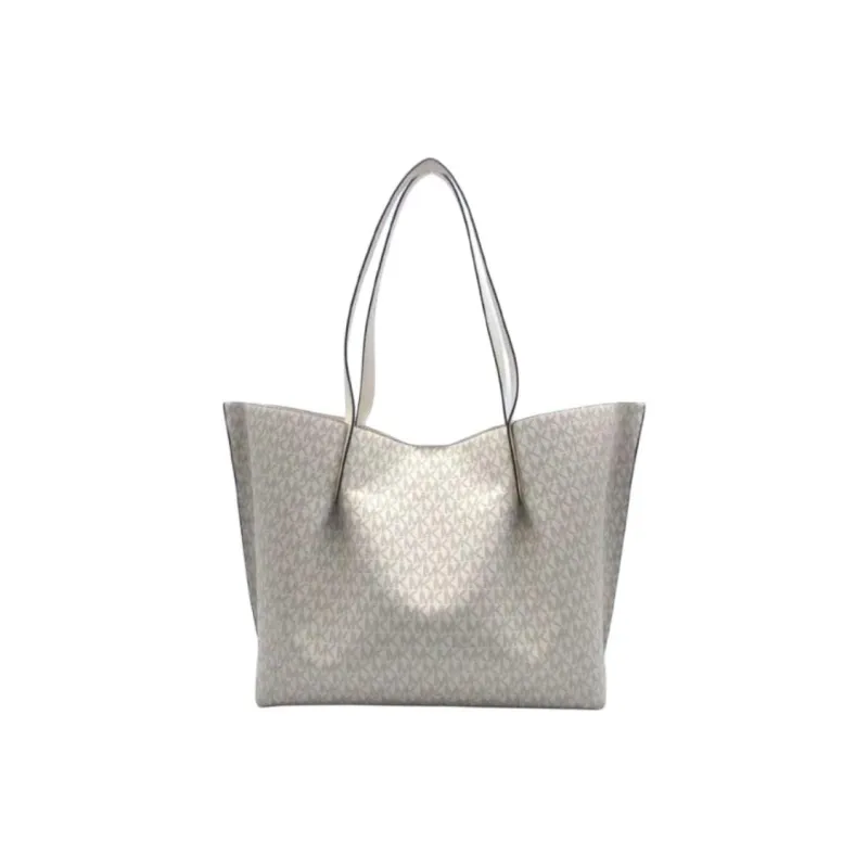 MICHAEL KORS Emilia Canvas Tote Bag, Shopping Bag, Shoulder Bag, Handbag Tubas Women's Beige-2