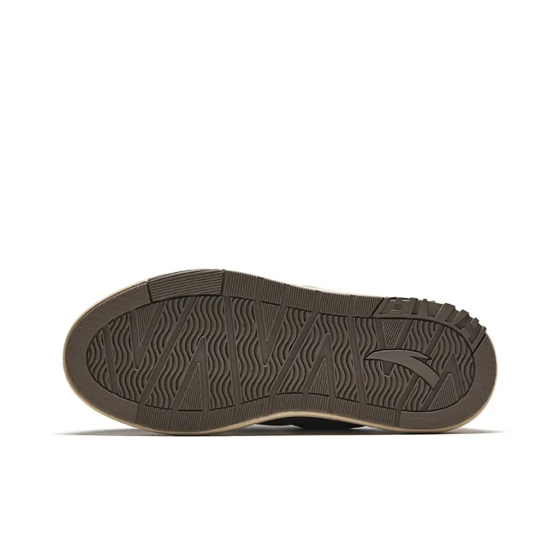 Anta Life Collection Anti Slip Wear Resistant Low Top Casual Shoes Men's Enamel Gray Nude Khaki-4