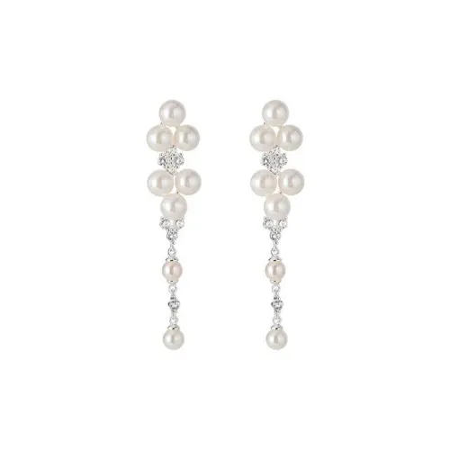 DAN DREAM S925 Silver Stud Earrings Women's