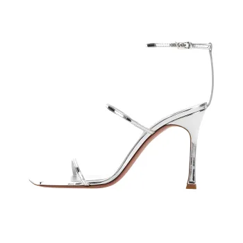 AMINA MUADDI Strap Sandals 9.5cm Women's Silver
