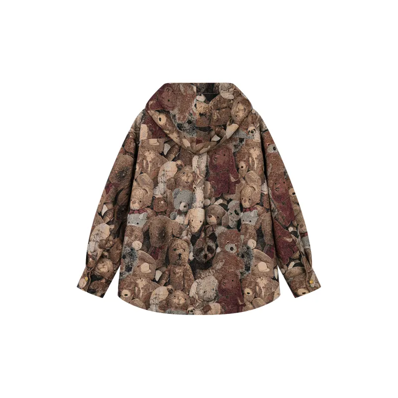 UOOYAA Velvet Jackets Women's Print-1