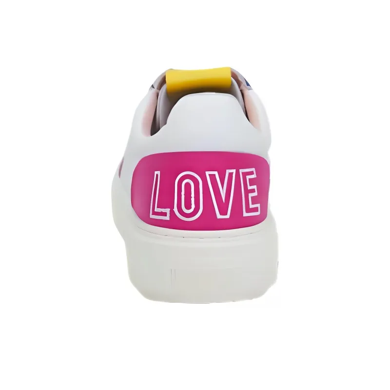 LOVE MOSCHINO Low Top Skateboard Shoes Women's White-3