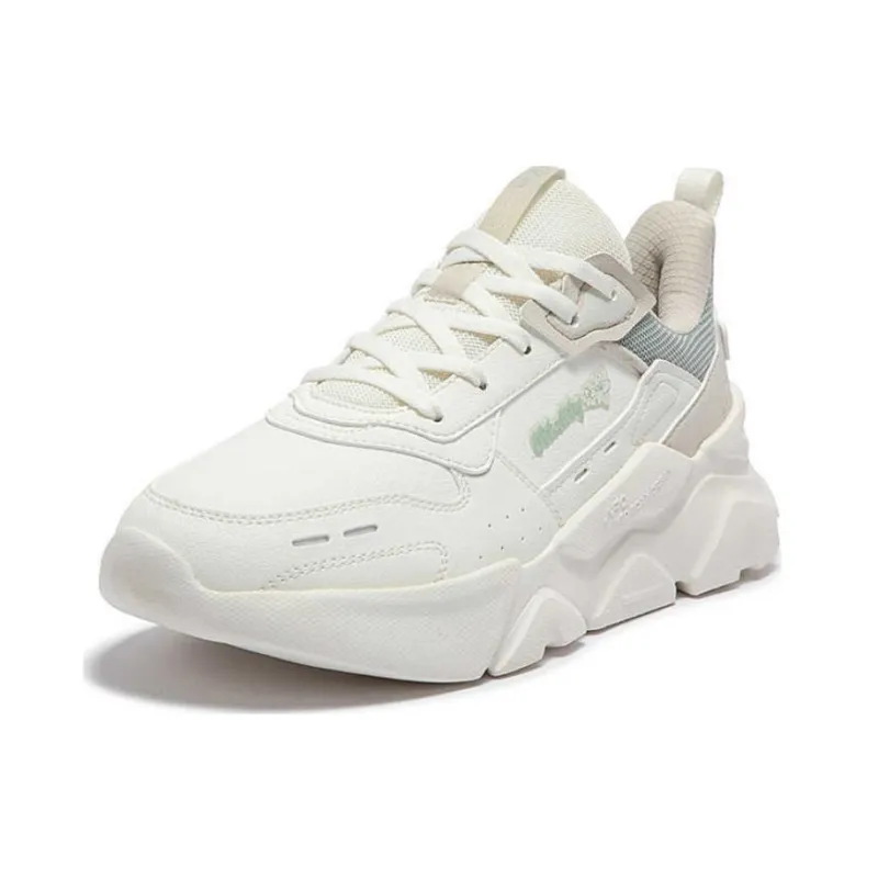 361° Life Collection Anti Slip Wear Resistant Low Top Casual Shoes Women's White Green-1