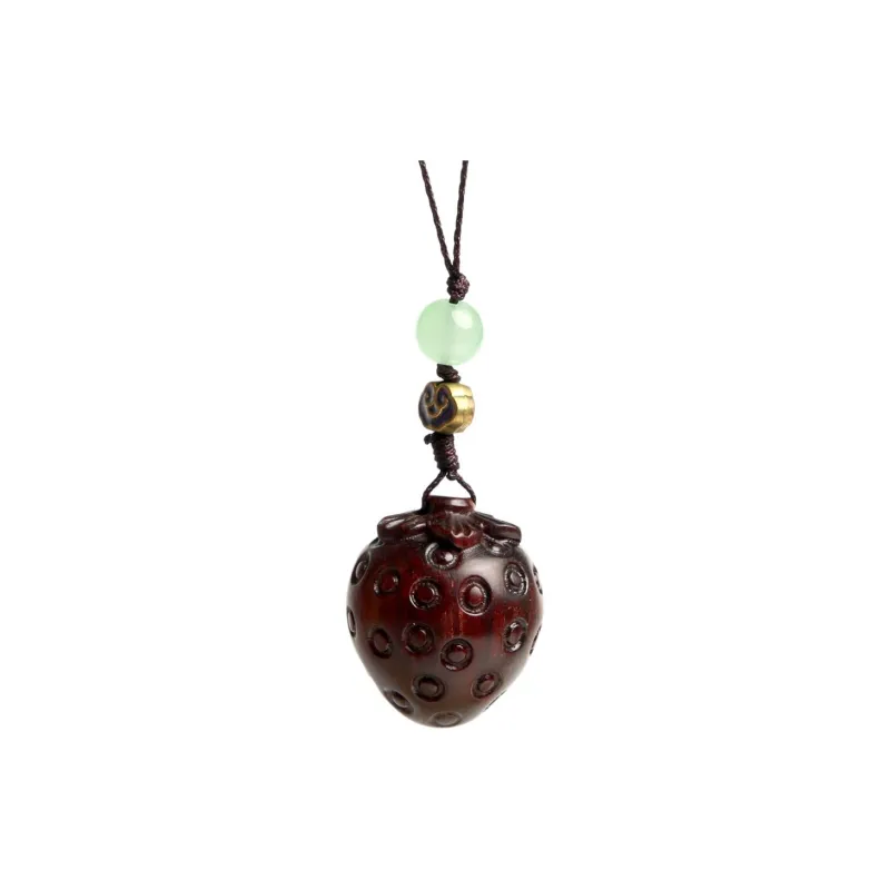 Is Here Pterocarpus Wooden Pendant Unisex-0