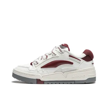 LiNing Journey V2 Slip Resistant Cushioning Wear Resistant Support Low Top Skateboard Shoes Women's White Red