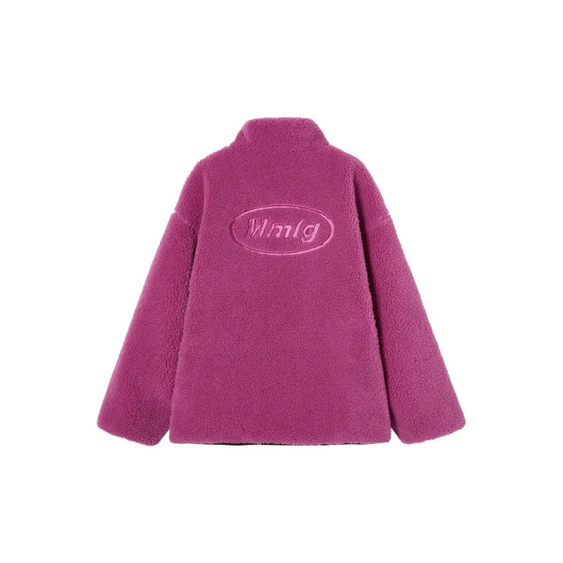 Mmlg Velvet feel Coat Unisex Fuchsia-1