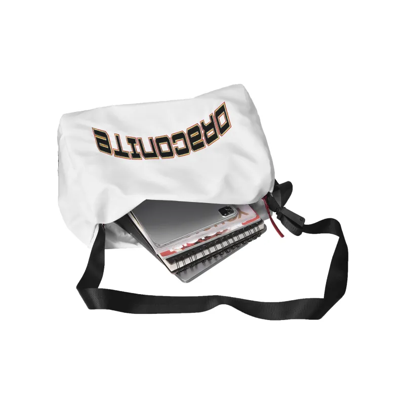 DRACONITE Polyester Shoulder Bag Unisex White-3