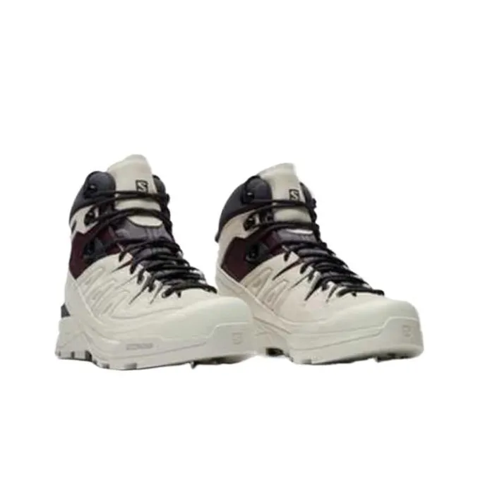 SALOMON X ALP Cushioned Anti Slip Wear Resistant Waterproof And Breathable Mid Top Running Shoes Unisex Greige-2