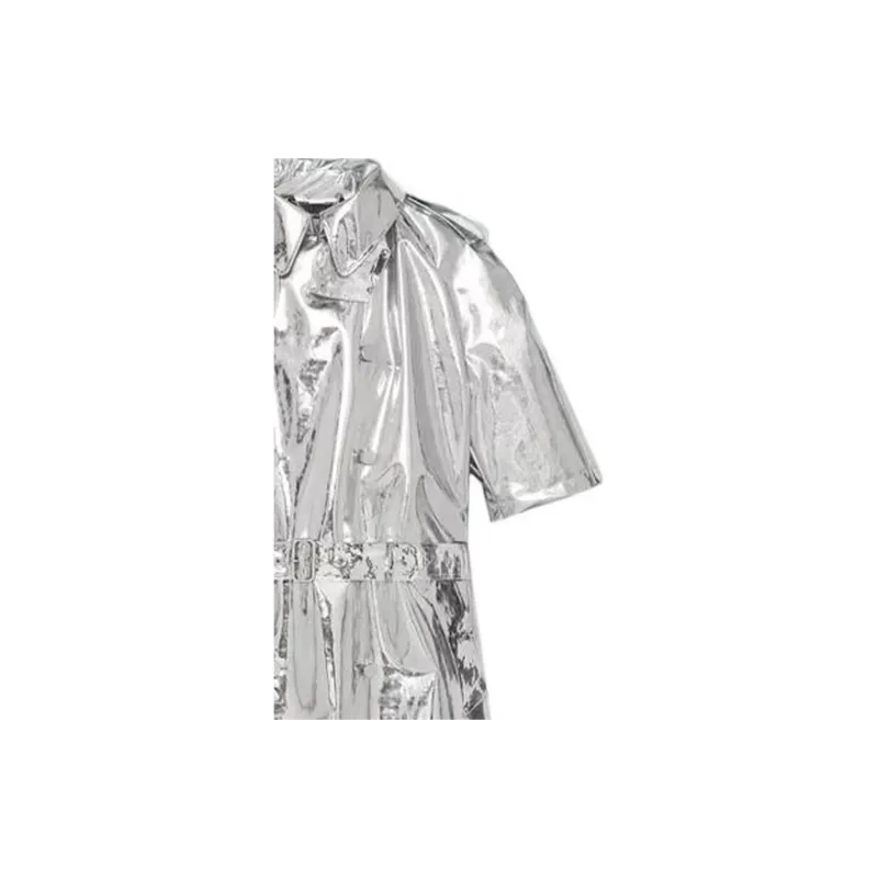 GUCCI Mirror effect Belted Coat-4