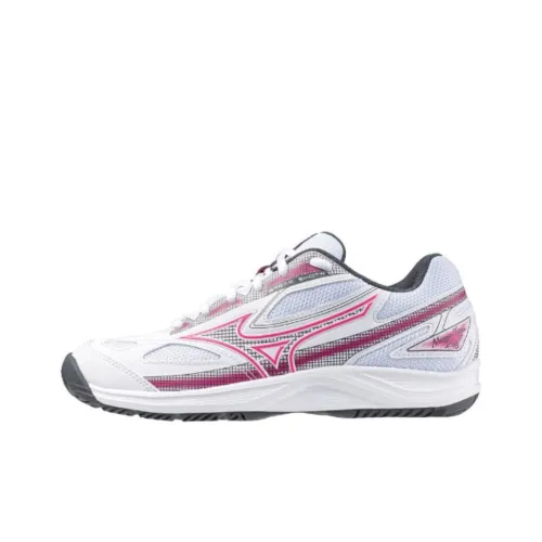 Mizuno Anti Slip Wear Resistant Low Top Tennis Shoes Women's White