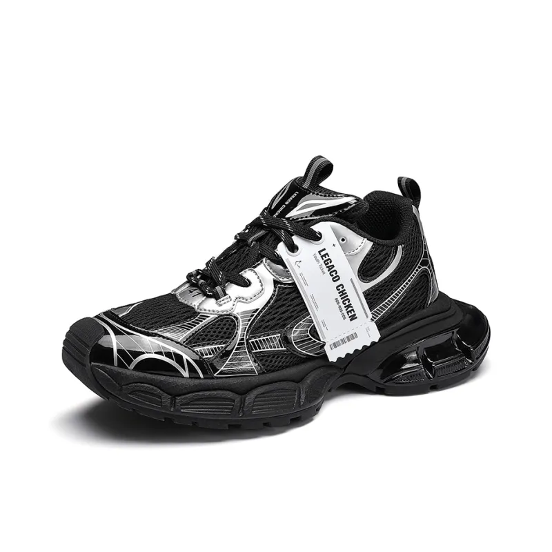 Legaco Chicken Cushioning Anti-Slip Wear-Resistant Breathable Height Increasing Low-Top Chunky Sneakers Unisex-38