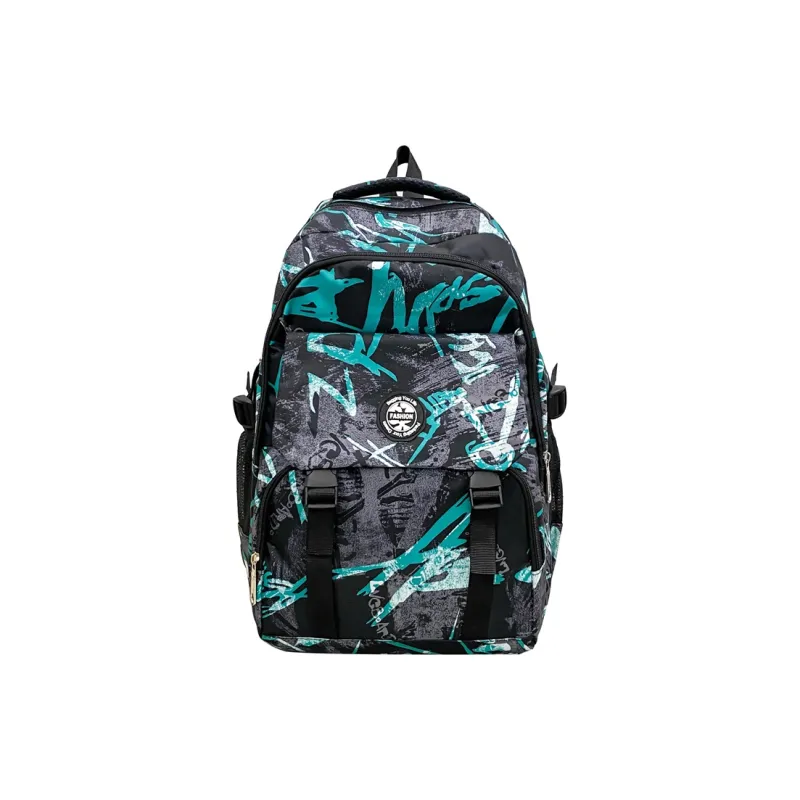 Gorora Nylon Fabric Backpack Regular Unisex Multicolor-3
