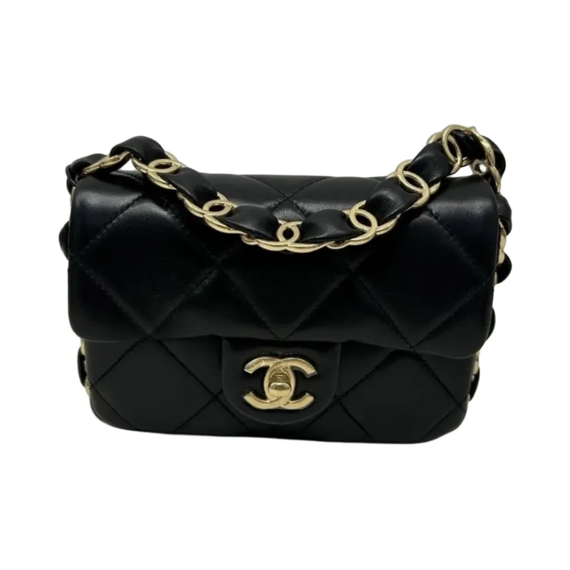 CHANEL Leather Shoulder Bag, Crossbody Bag Women's Black-0