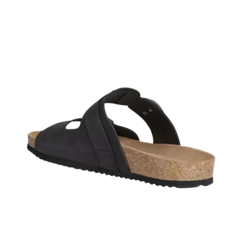 GEOX Sandal Ghita Slip Resistant Slide Slippers Men's Black-2