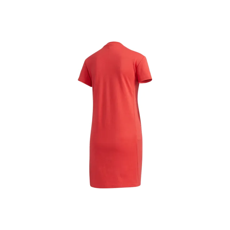 Adidas Short-Sleeved Dresses Women's Glory Red/Luminous Pink-1