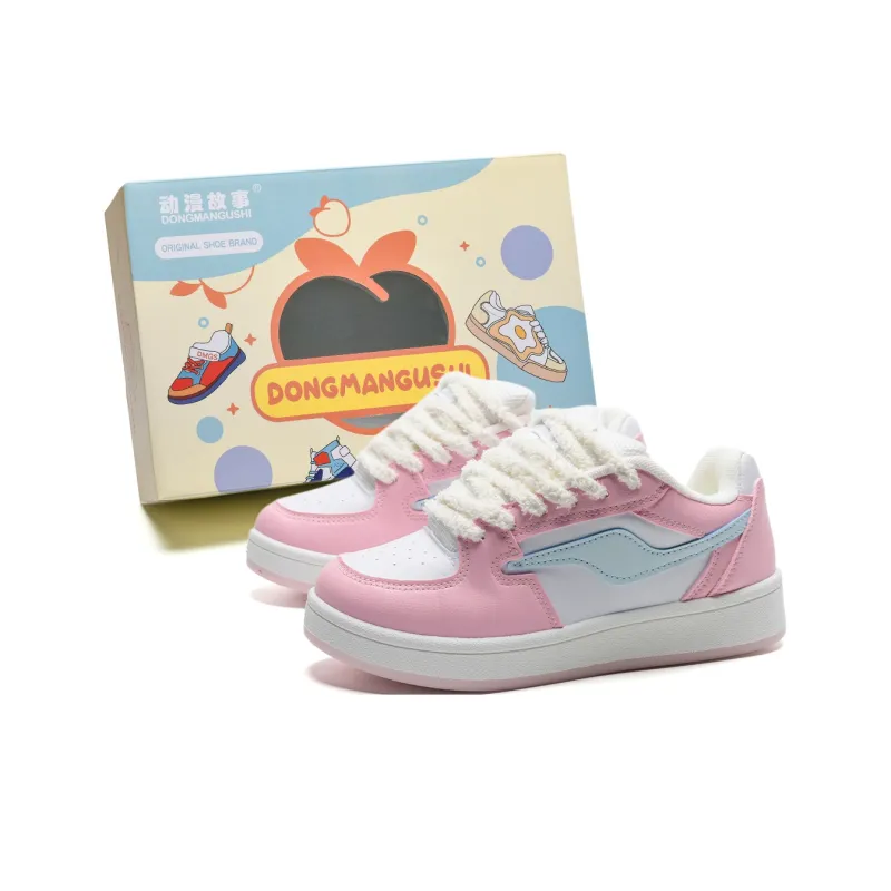Anime Story Slip Resistant, Abrasion Resistant, Lightweight, Breathable Low Top Skateboard Shoes Women's-0