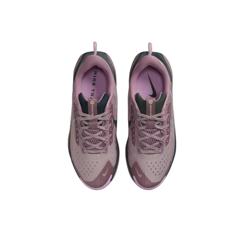 Nike Pegasus Trail 5 Abrasion Resistant Low Top Kids' Running Shoes Plum Red Unisex-3