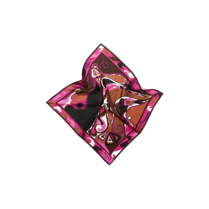 EMILIO PUCCI Small Orchidee print Silk Scarf-0