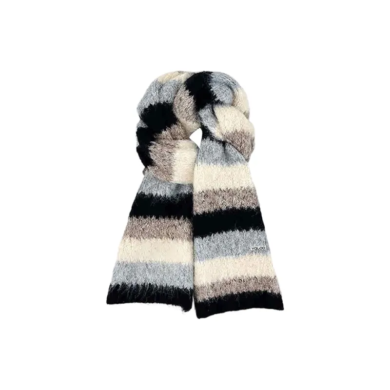 Yalu Polyester Knit Scarves Unisex Gift Box Set-0