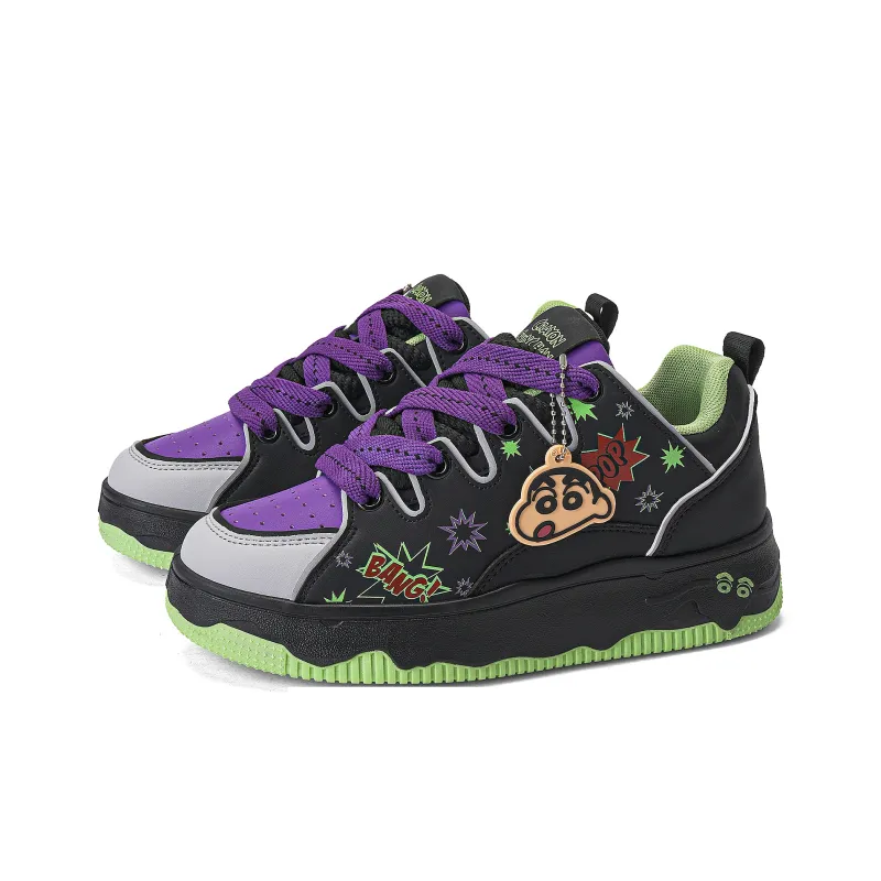 Crayon Shinchan Lightweight Breathable Height Increasing Low Top Skateboard Shoes Unisex-48