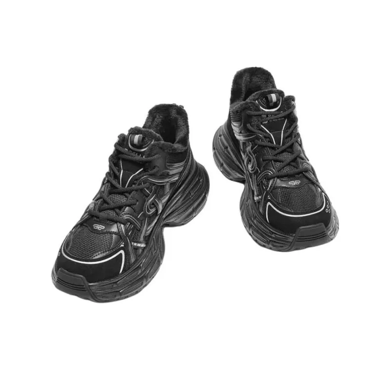 BELLE Galaxy Trajectory Abrasion Resistant High Top Chunky Sneakers Men's Black-2